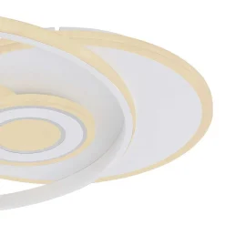 Plafonnier Globo Roderick Led Blanc, 1 Lumiere, Telecommandes