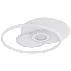 Plafonnier Globo Roderick Led Blanc, 1 Lumiere, Telecommandes