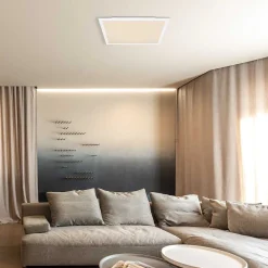 Plafonnier Globo Rosi Led Blanc, 1 Lumiere, Telecommandes, Changeur De Couleurs
