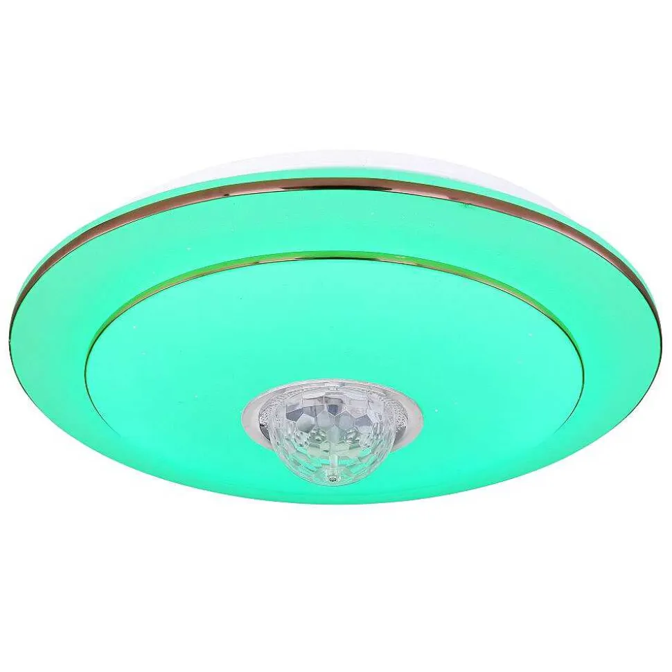 Plafonnier Globo Santina Led Blanc, 1 Lumiere, Telecommandes