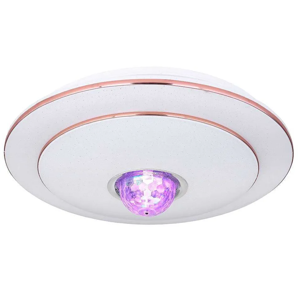 Plafonnier Globo Santina Led Blanc, 1 Lumiere, Telecommandes