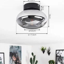 Plafonnier Haikala Noir, 1 Lumiere