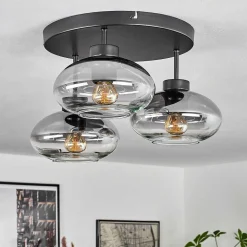 Plafonnier Haikala Noir, 3 Lumieres