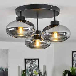 Plafonnier Haikala Noir, 3 Lumieres