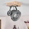 Plafonnier Herford Gris, Bois Clair, 1 Lumiere