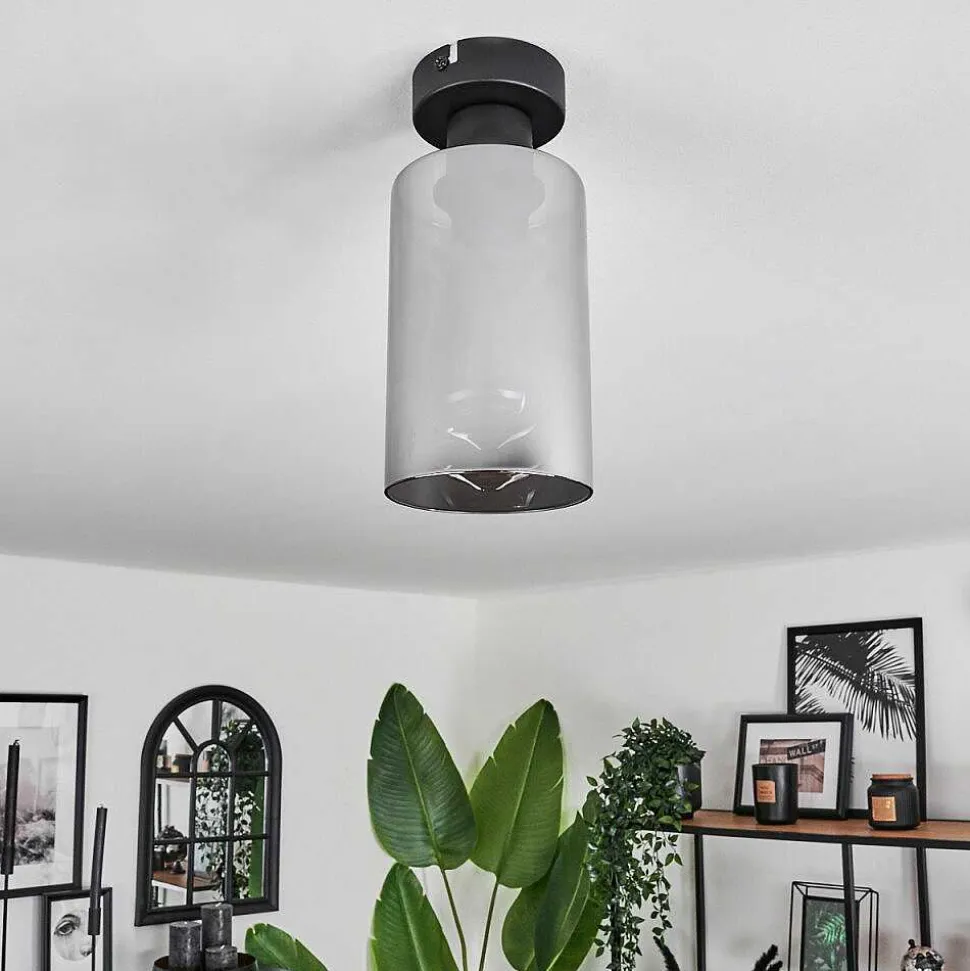 Plafonnier Hunouri Noir, 1 Lumiere