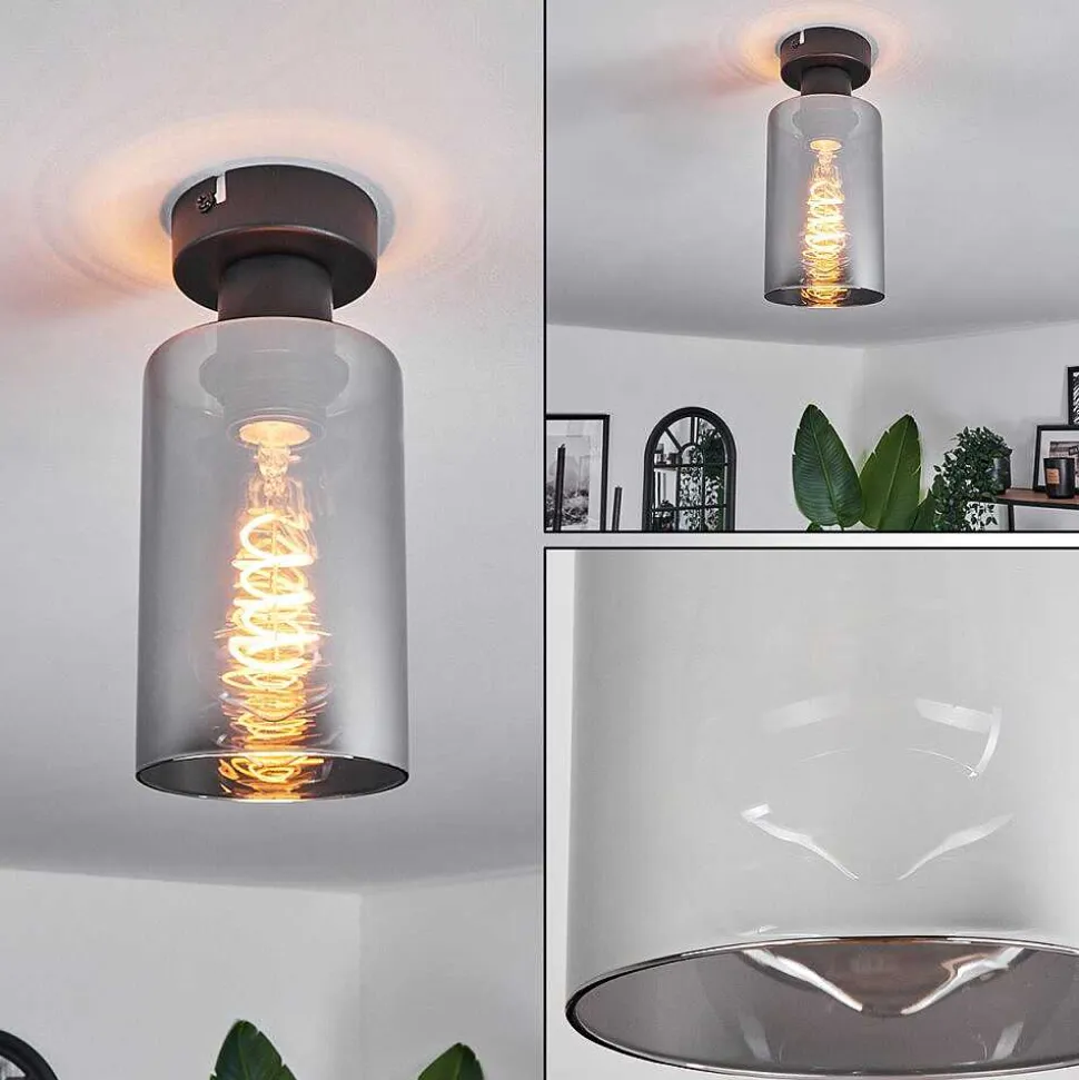 Plafonnier Hunouri Noir, 1 Lumiere