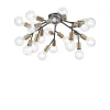 Plafonnier Ideallux Spark Noir, 20 Lumieres