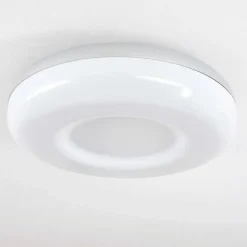 Plafonnier Idual Daphnis Led Argente, Blanc, 1 Lumiere, Telecommandes, Changeur De Couleurs