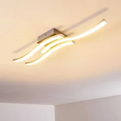 Plafonnier Letala Led Chrome, Nickel Mat, 3 Lumieres