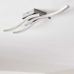 Plafonnier Letala Led Chrome, Nickel Mat, 3 Lumieres