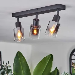 Plafonnier Leteque Noir, 3 Lumieres