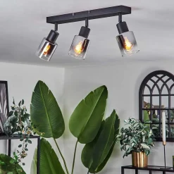 Plafonnier Leteque Noir, 3 Lumieres