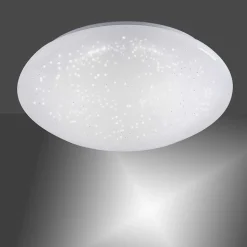 Plafonnier Leuchten Direkt Skyler Led Blanc, 1 Lumiere, Detecteur De Mouvement