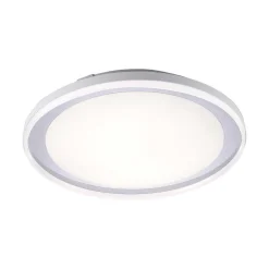 Plafonnier Leuchten-Direkt Medion-Lars Led Chrome, 1 Lumiere, Changeur De Couleurs
