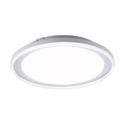 Plafonnier Leuchten-Direkt Medion-Lars Led Chrome, 1 Lumiere, Changeur De Couleurs