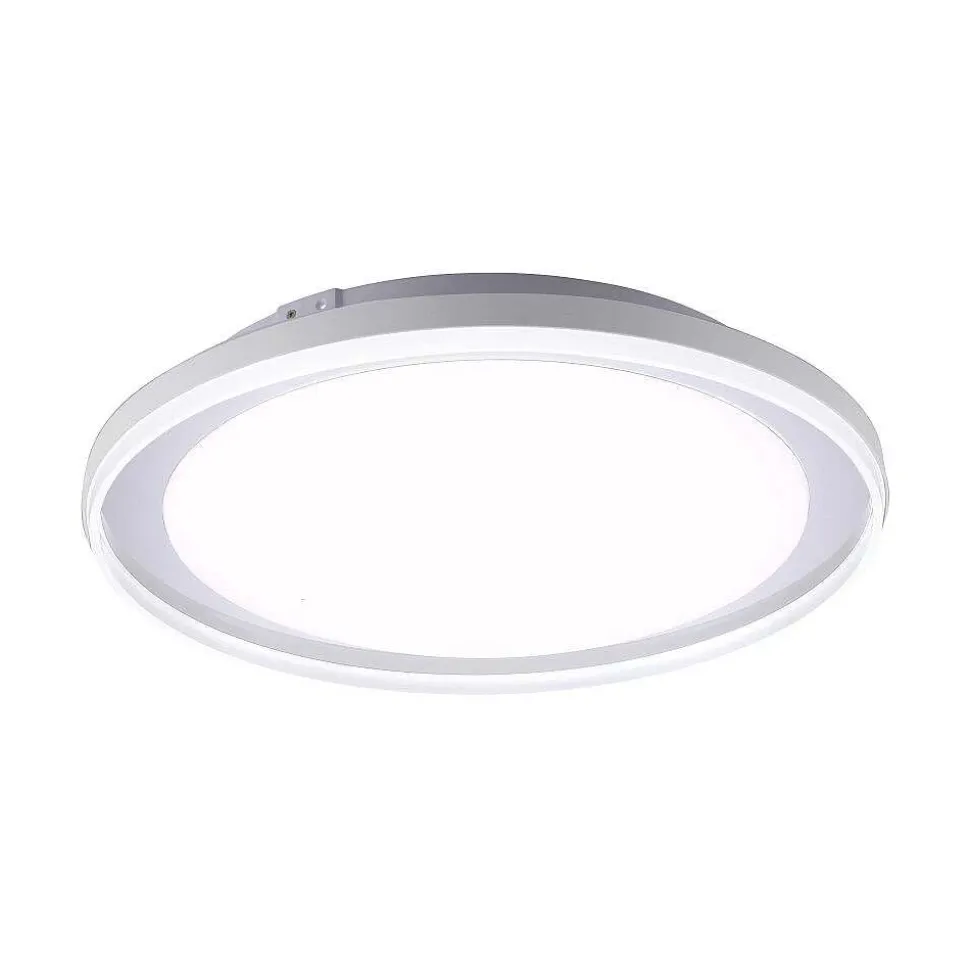 Plafonnier Leuchten-Direkt Medion-Lars Led Chrome, 1 Lumiere, Changeur De Couleurs