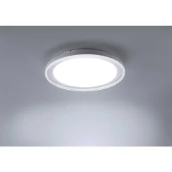 Plafonnier Leuchten-Direkt Medion-Lars Led Chrome, 1 Lumiere, Changeur De Couleurs