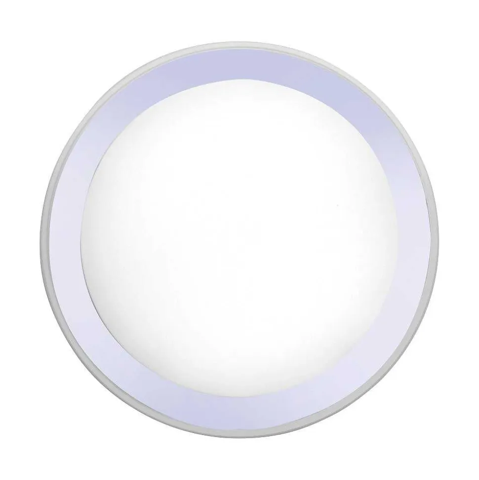 Plafonnier Leuchten-Direkt Medion-Lars Led Chrome, 1 Lumiere, Changeur De Couleurs