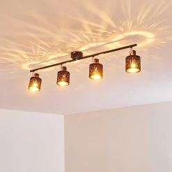 Plafonnier Liared Noir, 4 Lumieres