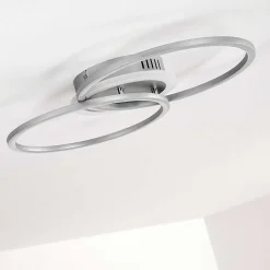Plafonnier Lithgow Led Argente, 1 Lumiere