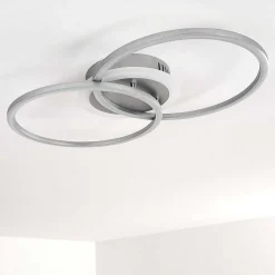 Plafonnier Lithgow Led Argente, 1 Lumiere