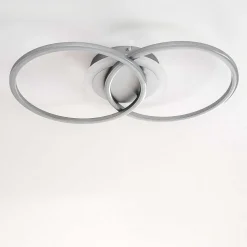 Plafonnier Lithgow Led Argente, 1 Lumiere