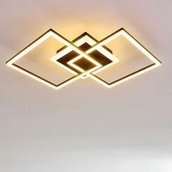 Plafonnier Lithgow Led Noir, 1 Lumiere
