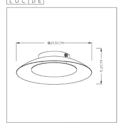 Plafonnier Lucide Foskal Led Noir