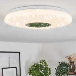 Plafonnier Lumsden Led Blanc, 1 Lumiere, Detecteur De Mouvement