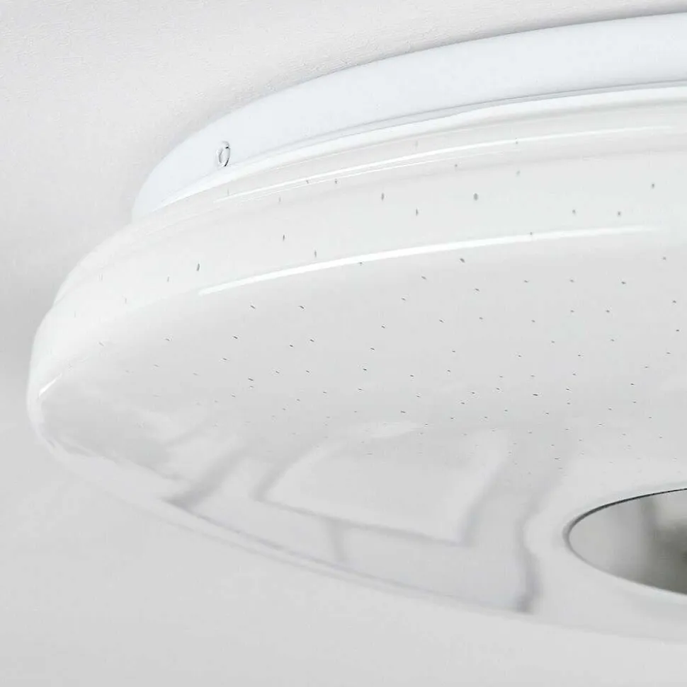 Plafonnier Lumsden Led Blanc, 1 Lumiere, Detecteur De Mouvement