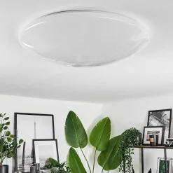 Plafonnier Melres Led Blanc, 1 Lumiere, Telecommandes