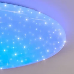 Plafonnier Mixta Led Blanc, 1 Lumiere, Telecommandes, Changeur De Couleurs