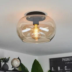 Plafonnier Molloy Ambre, 1 Lumiere