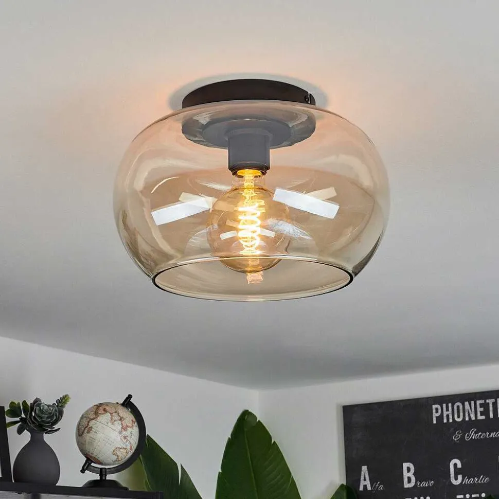 Plafonnier Molloy Ambre, 1 Lumiere