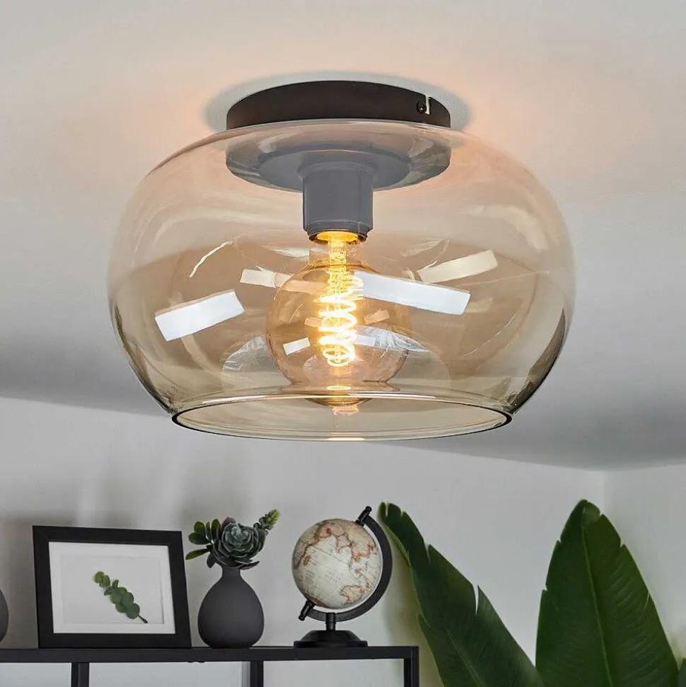 Plafonnier Molloy Ambre, 1 Lumiere