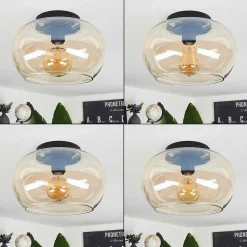 Plafonnier Molloy Ambre, 1 Lumiere