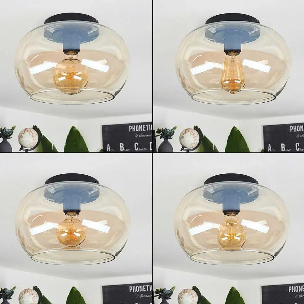 Plafonnier Molloy Ambre, 1 Lumiere