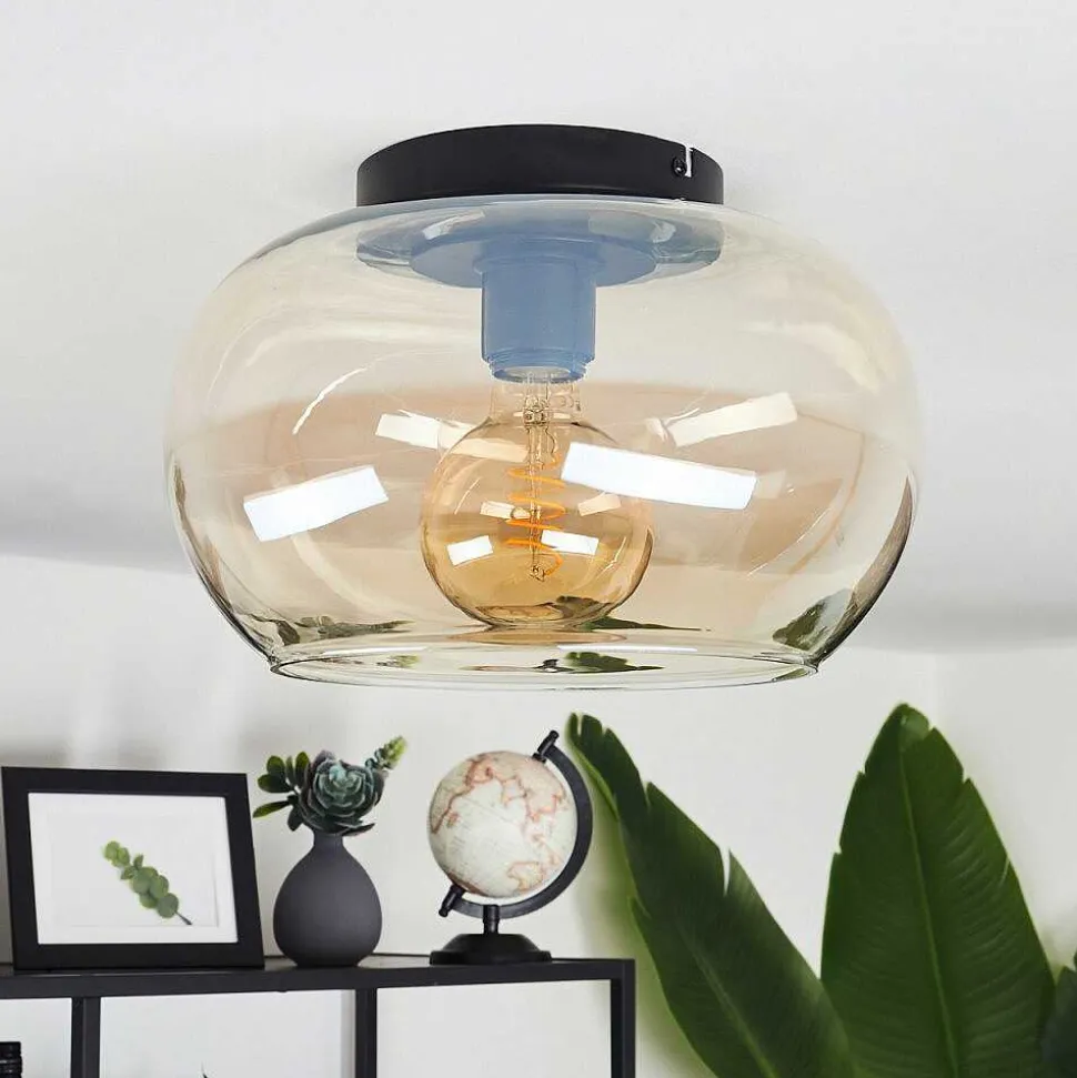 Plafonnier Molloy Ambre, 1 Lumiere