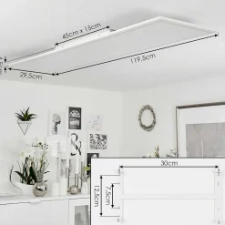 Plafonnier Montalba Led Blanc, 1 Lumiere, Telecommandes, Changeur De Couleurs