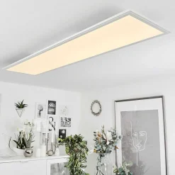 Plafonnier Montalba Led Blanc, 1 Lumiere, Telecommandes, Changeur De Couleurs