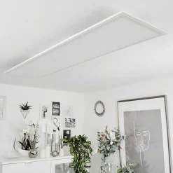 Plafonnier Montalba Led Blanc, 1 Lumiere, Telecommandes, Changeur De Couleurs