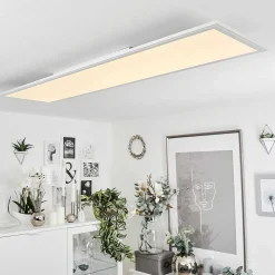 Plafonnier Montalba Led Blanc, 1 Lumiere, Telecommandes, Changeur De Couleurs