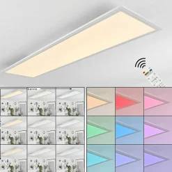 Plafonnier Montalba Led Blanc, 1 Lumiere, Telecommandes, Changeur De Couleurs
