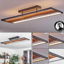 Plafonnier Nevogilde Led Ecru, Noir, 1 Lumiere
