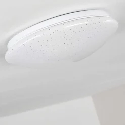 Plafonnier Norton Star Led Blanc, 1 Lumiere, Telecommandes, Changeur De Couleurs