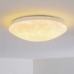 Plafonnier Norton Star Led Blanc, 1 Lumiere, Telecommandes, Changeur De Couleurs