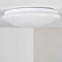 Plafonnier Norton Star Led Blanc, 1 Lumiere, Telecommandes, Changeur De Couleurs