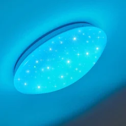 Plafonnier Norton Star Led Blanc, 1 Lumiere, Telecommandes, Changeur De Couleurs