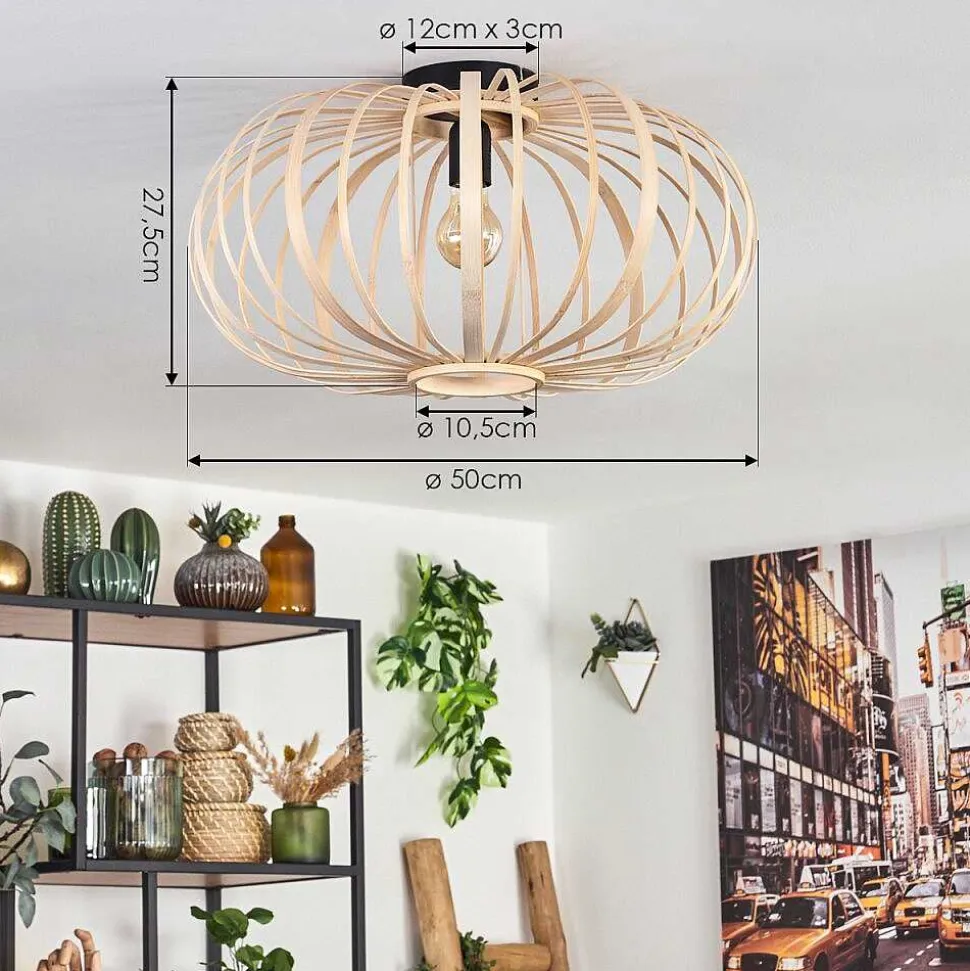 Plafonnier Oravi Bois Clair, 1 Lumiere